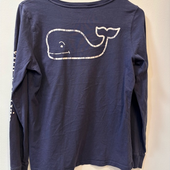 Vineyard Vines Long Sleeve Tees in Navy and Pink - Picture 7 of 10